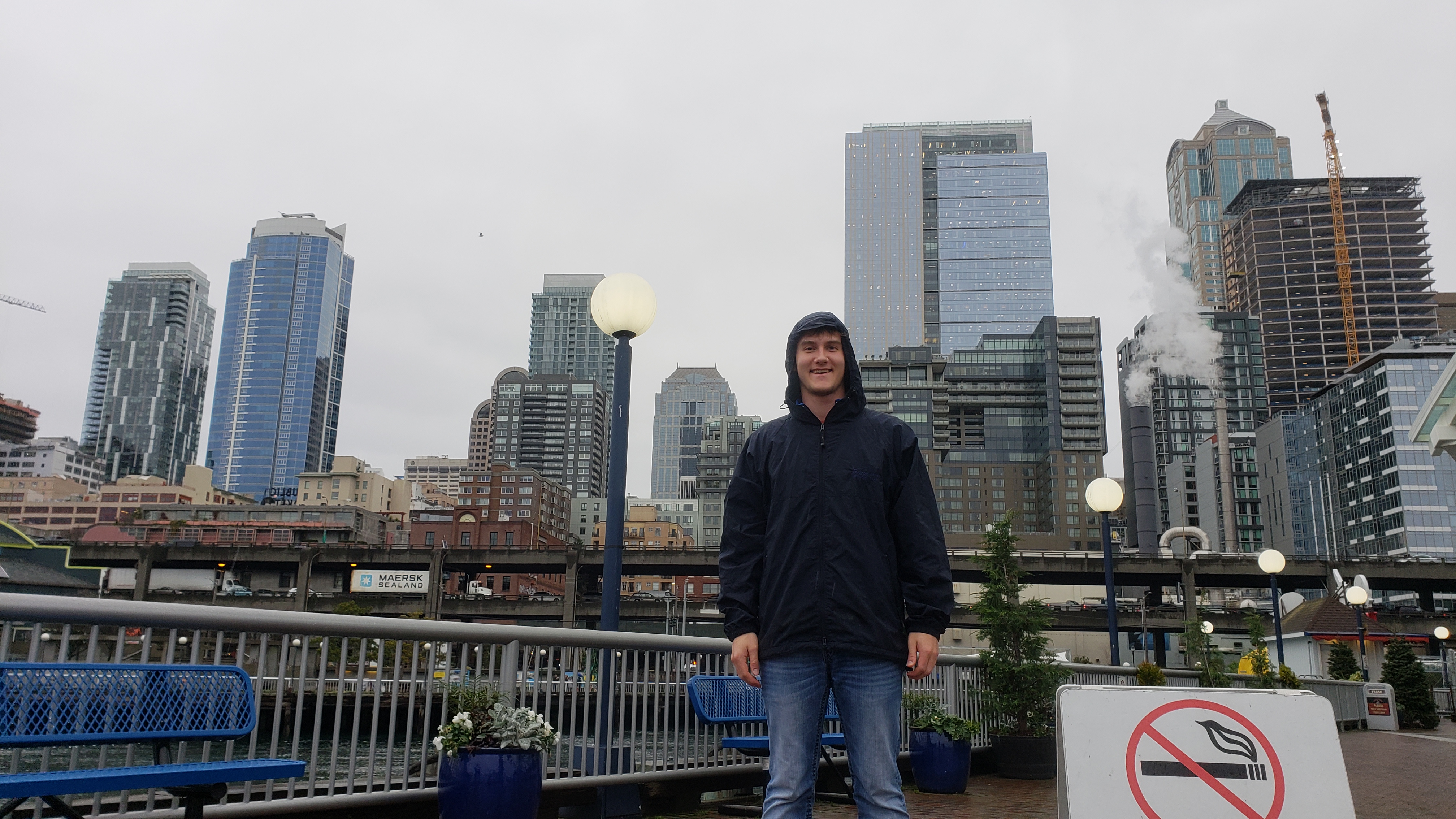 Seattle cityscape behind me